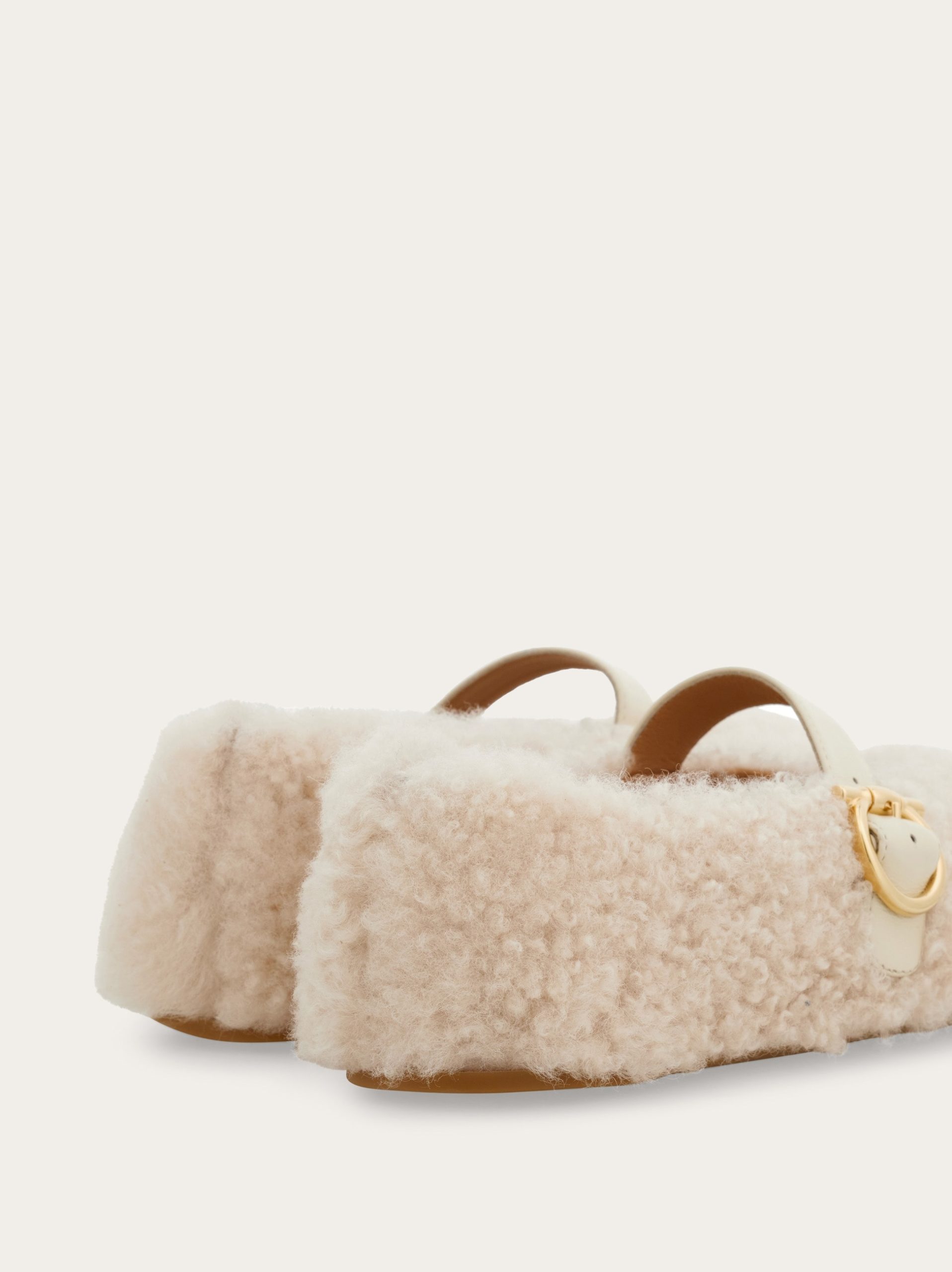 Ferragamo Shearling ballet flat - Image 3
